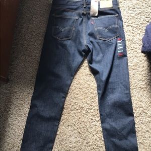 LEVIS 522 slim taper 34x30 100% cotton unworn NWT Dark wash